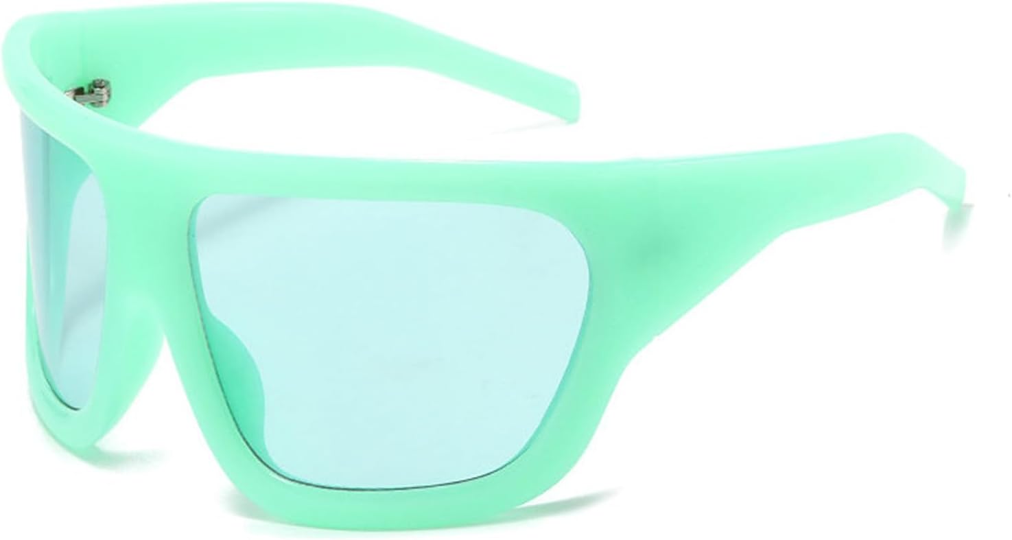 Солнцезащитные очки Willochra Y2K Wave Mask для женщин и мужчин, большие, серебристые, с зеркальными линзами, футуристический дизайн, стильные дизайнерские очки, Green
Солнцезащитные очки Willochra Y2K Wave Mask для женщин и мужчин, большие, серебристые, с зеркальными линзами, футуристический дизайн, стильные дизайнерские очки, Green