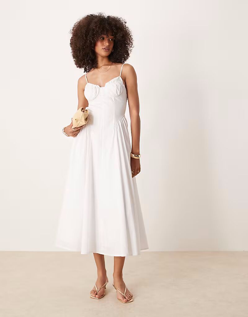 Платье-комбинация Nia Alice с турнюром белого цвета
Платье-комбинация Nia Alice с турнюром белого цвета