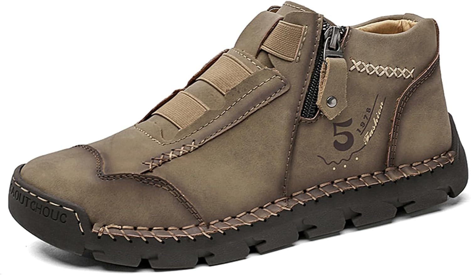 Мужские ретро-кожаные ботинки Chukka Highkle с боковой молнией, повседневные не скользящие лоферы для ходьбы с круглыми носками, высокие ботинки для походов Boaobaihuo, хаки
Мужские ретро-кожаные ботинки Chukka Highkle с боковой молнией, повседневные не скользящие лоферы для ходьбы с круглыми носками, высокие ботинки для походов Boaobaihuo, хаки