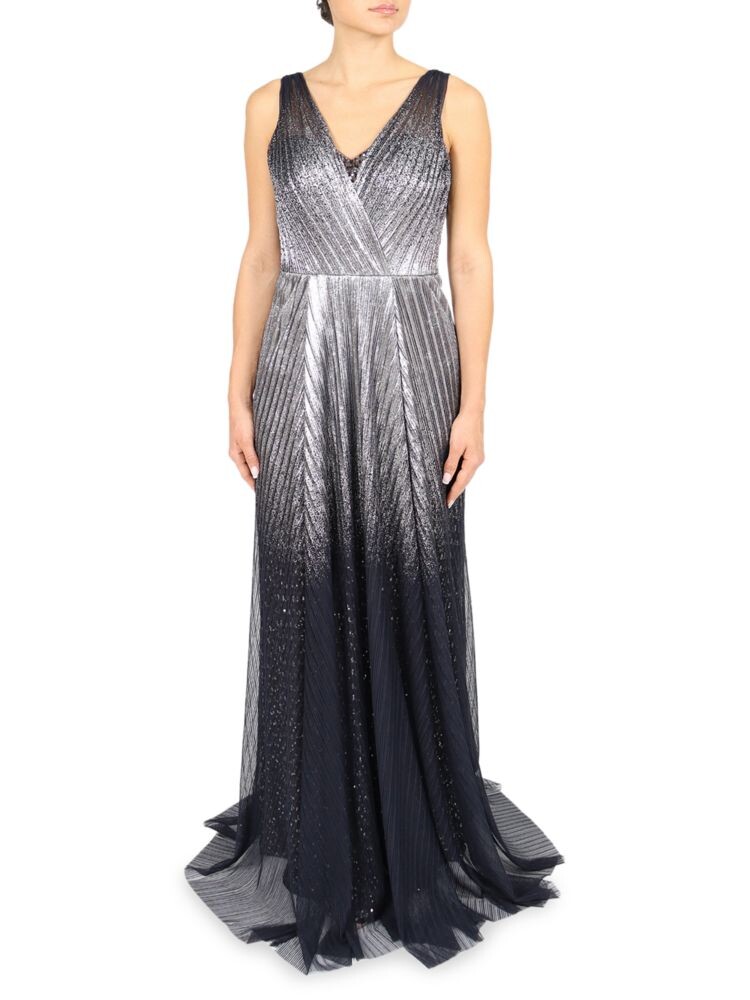 Плиссированное платье с эффектом металлик и эффектом омбре Rene Ruiz Collection, цвет Navy Silver
Плиссированное платье с эффектом металлик и эффектом омбре Rene Ruiz Collection, цвет Navy Silver