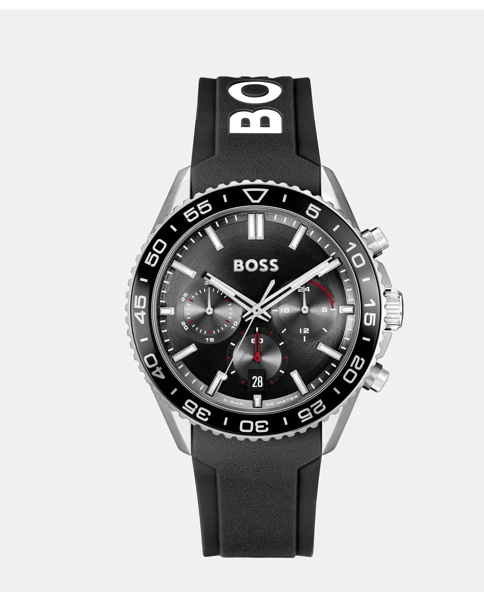 Мужские часы Runner 1514141 черные силиконовые с хронографом Boss, мультиколор
Мужские часы Runner 1514141 черные силиконовые с хронографом Boss, мультиколор
