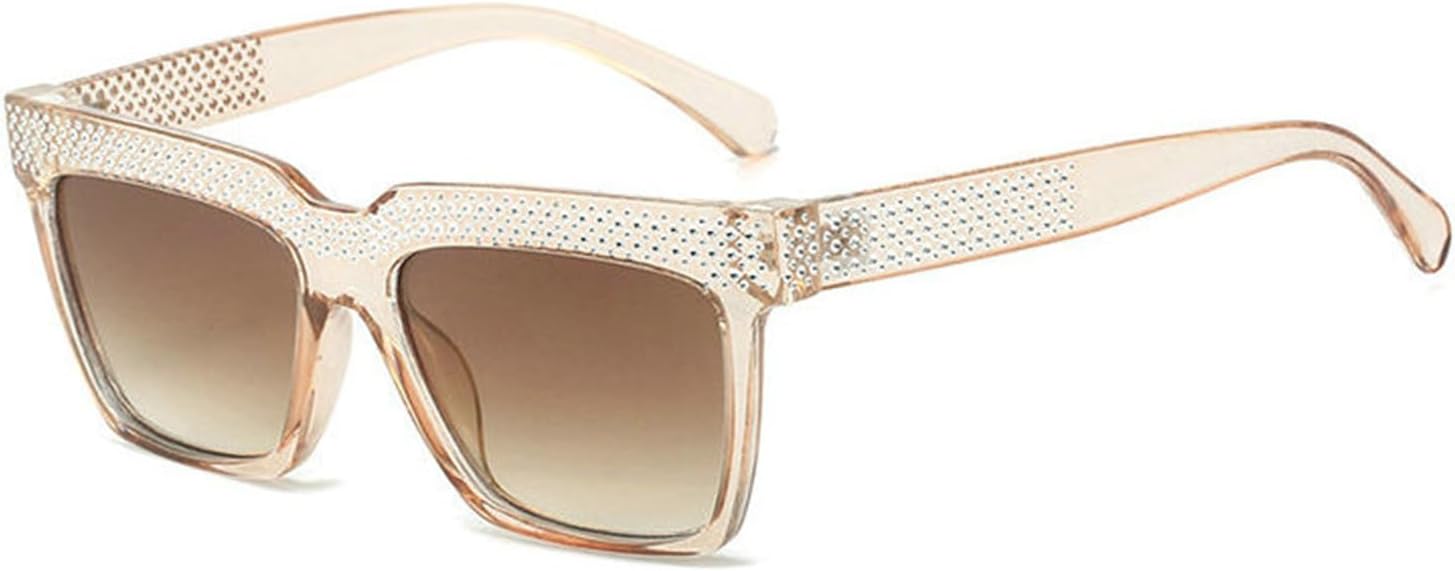 Willochra Модные женские солнцезащитные очки со стразами, крупная квадратная оправа с кристаллами, дизайнерские сверкающие очки для вечеринок, защита от ультрафиолета UV400, Champagne
Willochra Модные женские солнцезащитные очки со стразами, крупная квадратная оправа с кристаллами, дизайнерские сверкающие очки для вечеринок, защита от ультрафиолета UV400, Champagne