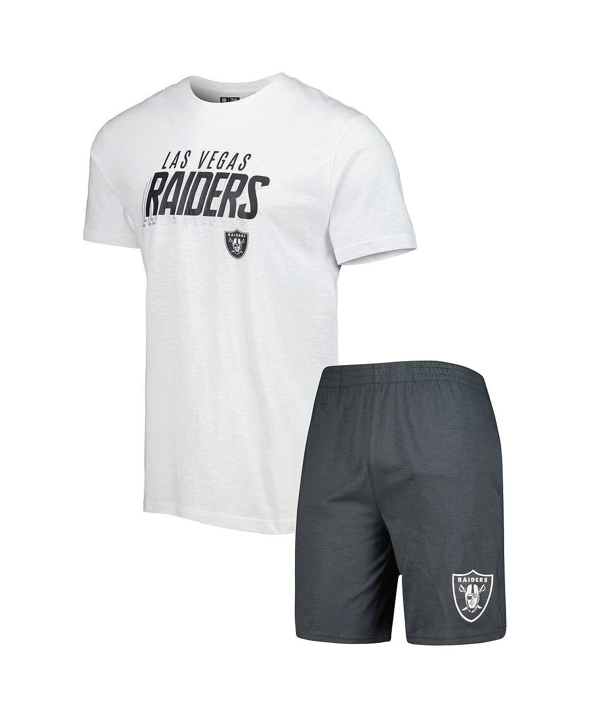 Мужской темно-серый, белый комплект для сна с футболкой и шортами Las Vegas Raiders Downfield Concepts Sport
Мужской темно-серый, белый комплект для сна с футболкой и шортами Las Vegas Raiders Downfield Concepts Sport