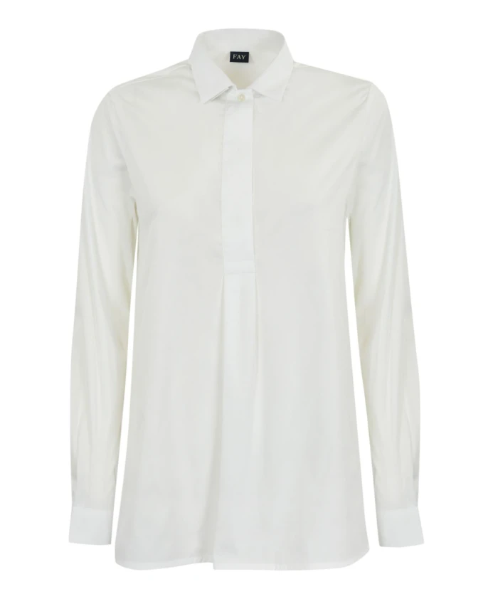 Классическая белая хлопковая рубашка Fay, белый
Классическая белая хлопковая рубашка Fay, белый