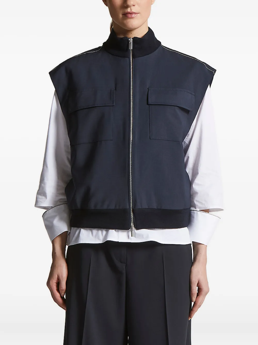 Жилет на молнии Peserico, синий
Жилет на молнии Peserico, синий