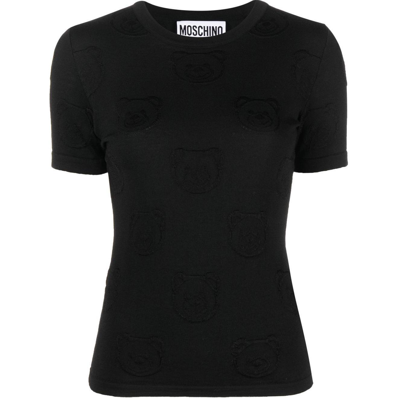 Moschino Женская черная футболка с круглым вырезом, умеренно прямой крой, Черный, Moschino Женская черная футболка с круглым вырезом, умеренно прямой крой
Moschino Женская черная футболка с круглым вырезом, умеренно прямой крой, Черный, Moschino Женская черная футболка с круглым вырезом, умеренно прямой крой