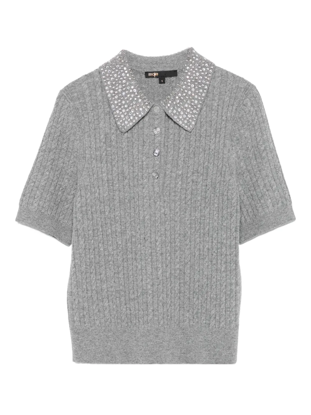 Украшенный вязаный топ Lolo косичкой Maje, серый
Украшенный вязаный топ Lolo косичкой Maje, серый