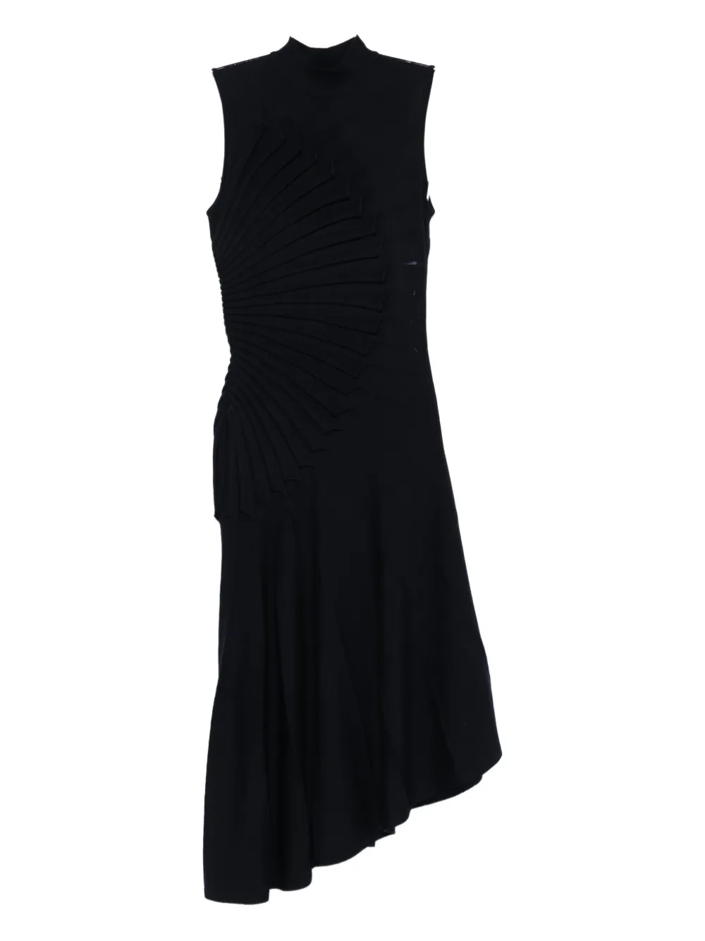 Платье с плиссировкой и воротником-стойкой Alaïa, синий
Платье с плиссировкой и воротником-стойкой Alaïa, синий