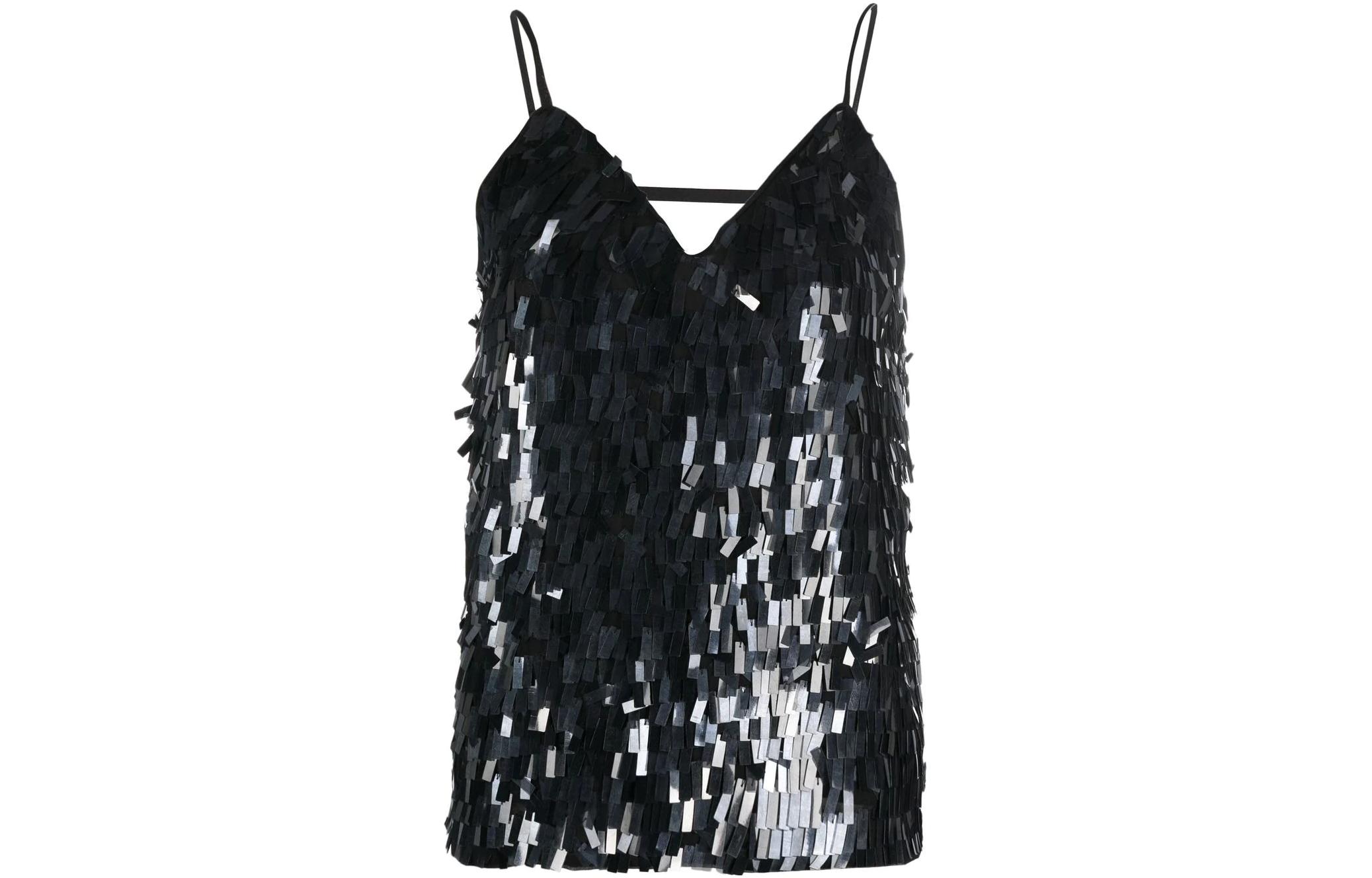 Расшитый пайетками топ-жилет PINKO, черный
Расшитый пайетками топ-жилет PINKO, черный