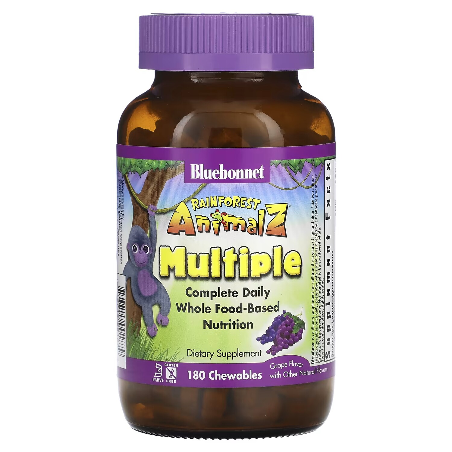 ЦельноДобавка Bluebonnet Nutrition Rainforest Animalz Multiple на основе винограда, 180 жевательных таблеток
ЦельноДобавка Bluebonnet Nutrition Rainforest Animalz Multiple на основе винограда, 180 жевательных таблеток
