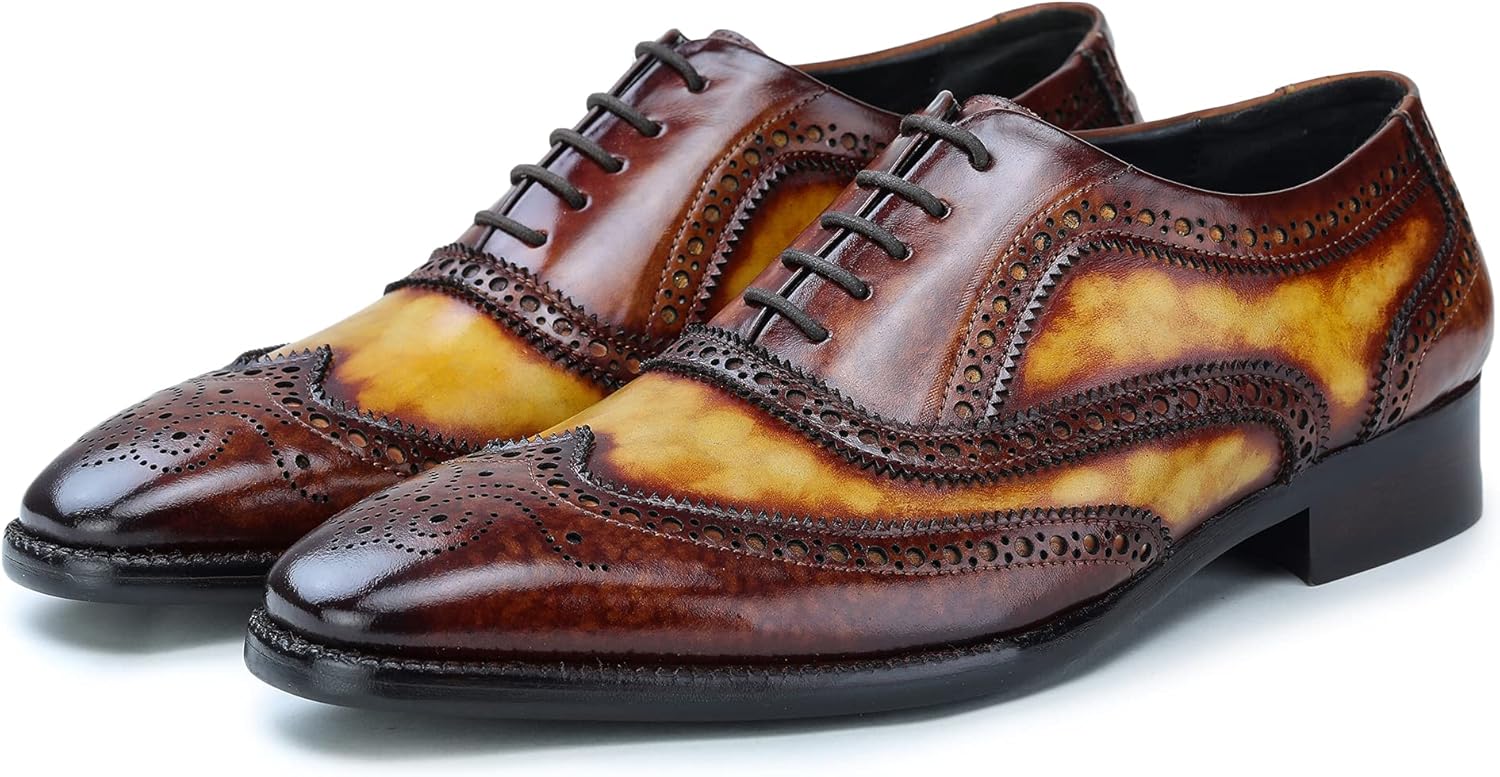 Мужские туфли оксфорды Lethato Wingtip Brogue ручной работы из натуральной кожи с шнуровкой, коричневый/бежевый
Мужские туфли оксфорды Lethato Wingtip Brogue ручной работы из натуральной кожи с шнуровкой, коричневый/бежевый