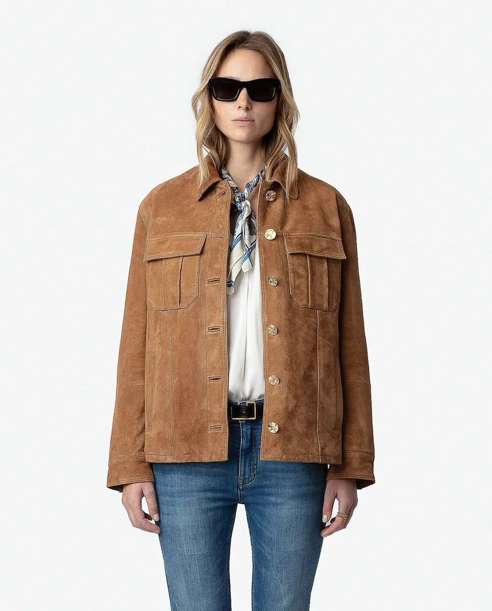 Женская замшевая куртка Kuba с металлическими пуговицами Zadig & Voltaire, коричневый
Женская замшевая куртка Kuba с металлическими пуговицами Zadig & Voltaire, коричневый