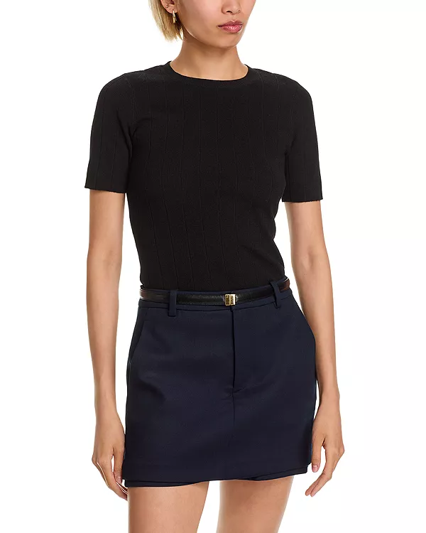 Вязаный топ с круглым вырезом Marley French Connection, черный
Вязаный топ с круглым вырезом Marley French Connection, черный