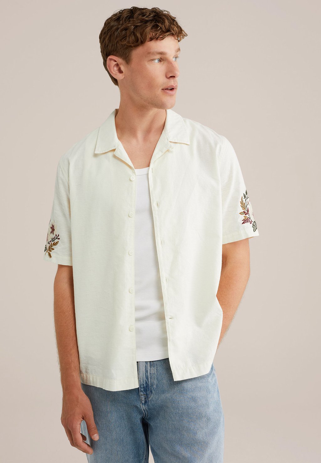 Рубашка WE Fashion, бежевый
Рубашка WE Fashion, бежевый