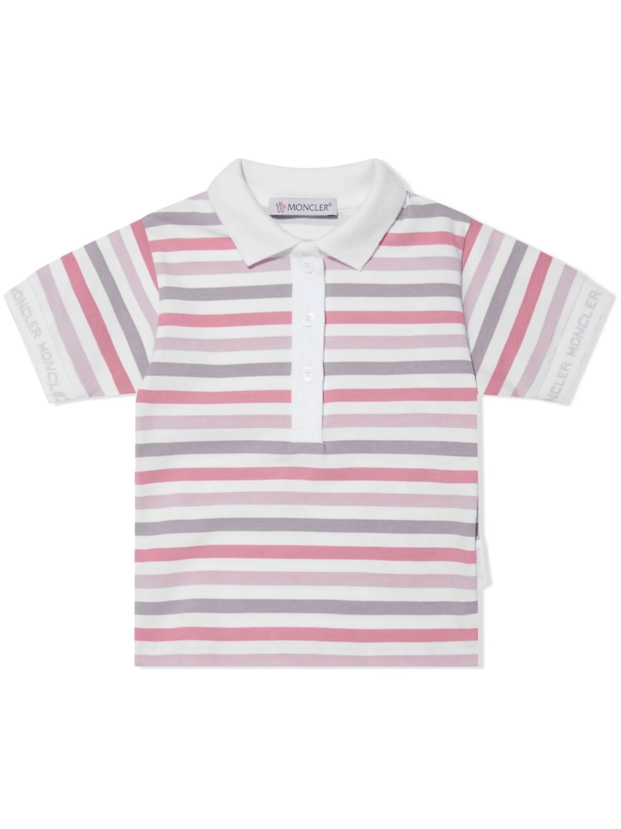 Рубашка поло в полоску Moncler Enfant, белый
Рубашка поло в полоску Moncler Enfant, белый