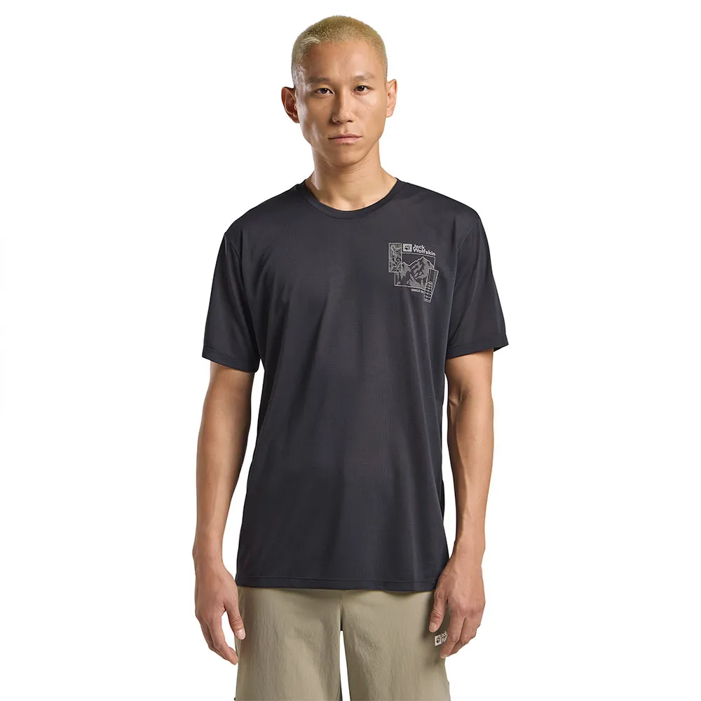 Футболка с коротким рукавом Jack Wolfskin Vonnan Graphic, черный 
Футболка с коротким рукавом Jack Wolfskin Vonnan Graphic, черный