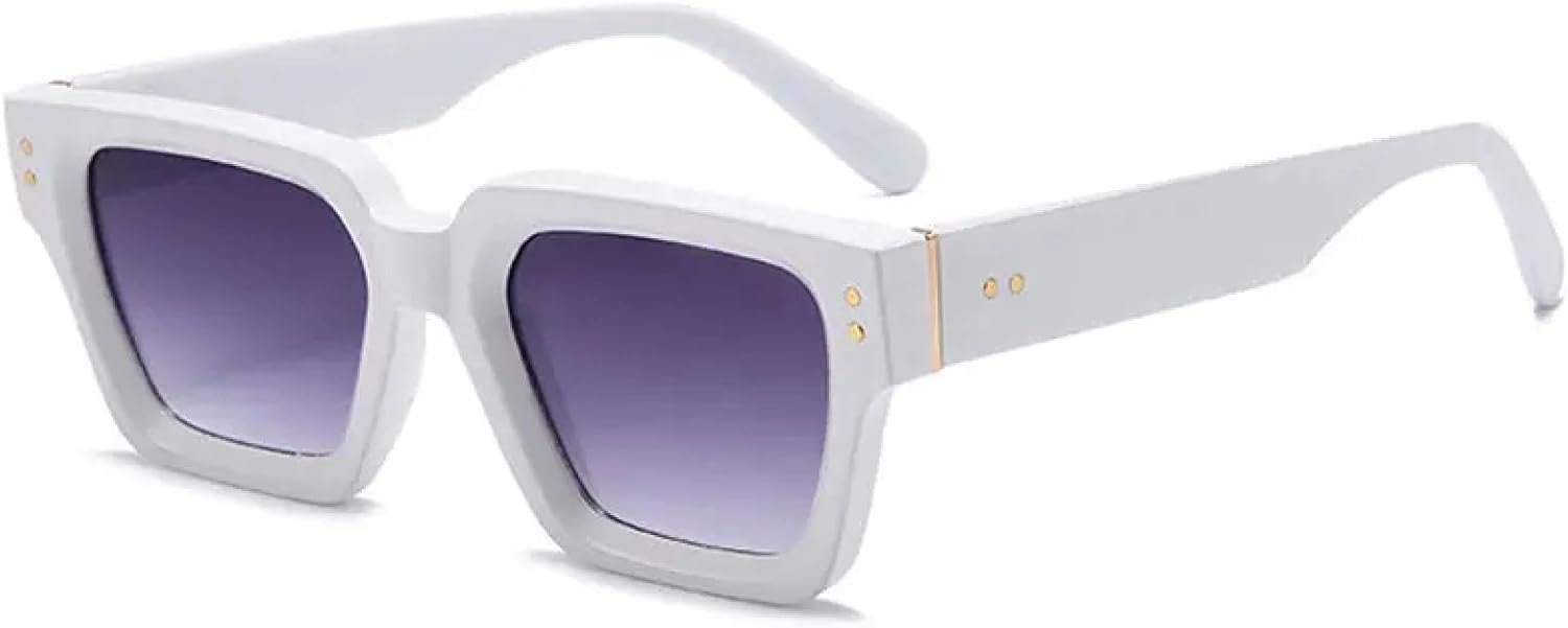 Винтажные женские солнцезащитные очки с градиентным цветом, заклепками, зеркальным покрытием, для использования на открытом воздухе, защита от УФ-излучения UV400 TVTBBVV, White
Винтажные женские солнцезащитные очки с градиентным цветом, заклепками, зеркальным покрытием, для использования на открытом воздухе, защита от УФ-излучения UV400 TVTBBVV, White