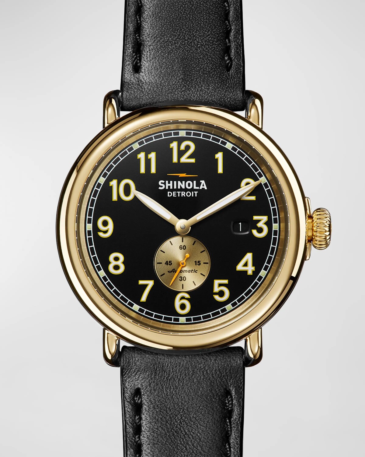 Мужские часы Runwell с автоматическим кожаным ремешком, 45 мм Shinola, цвет Black
Мужские часы Runwell с автоматическим кожаным ремешком, 45 мм Shinola, цвет Black