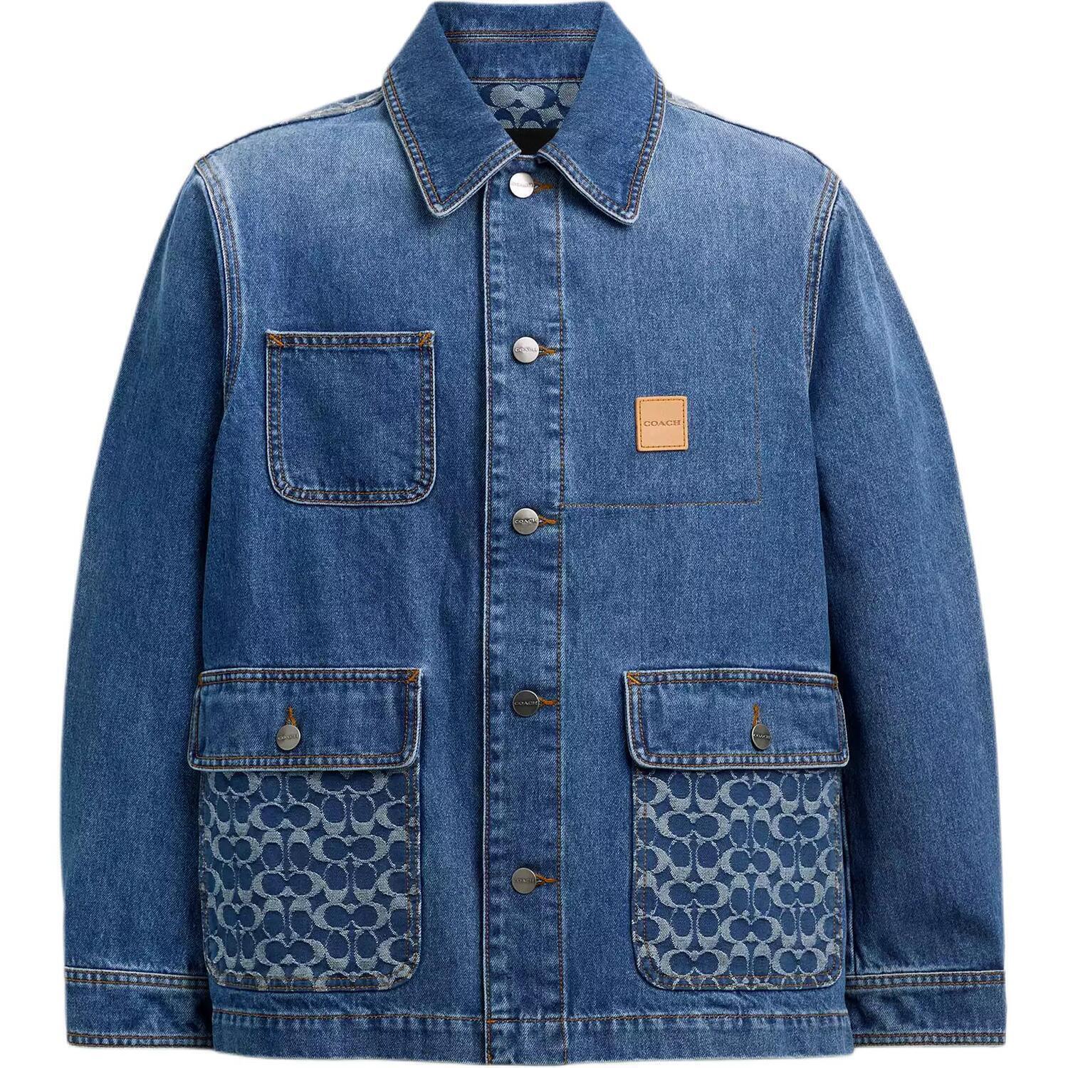 COACH Джинсовая куртка мужская синяя, Blue 
COACH Джинсовая куртка мужская синяя, Blue