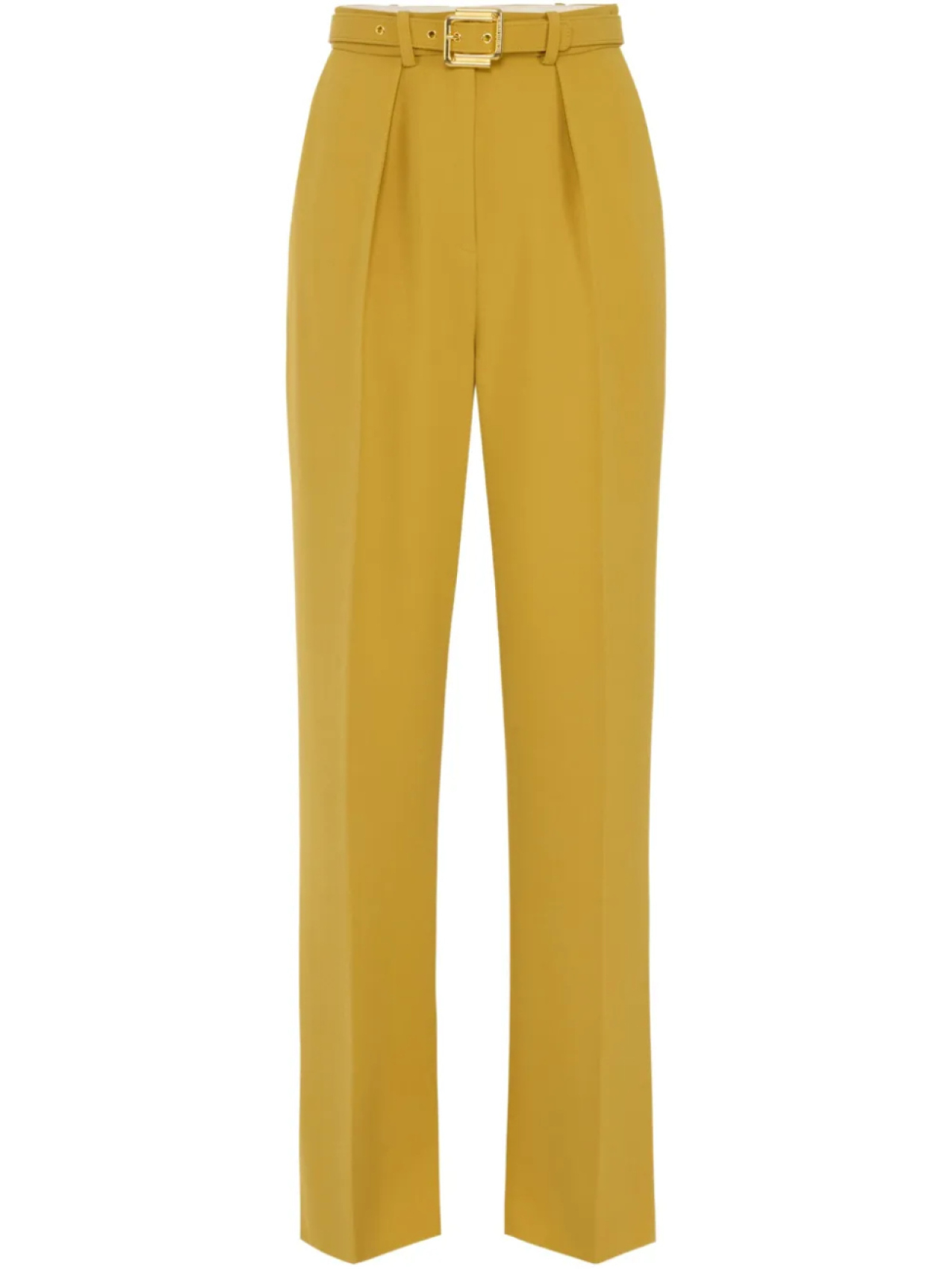 Креповые брюки Elisabetta Franchi с поясом, желтый 
Креповые брюки Elisabetta Franchi с поясом, желтый