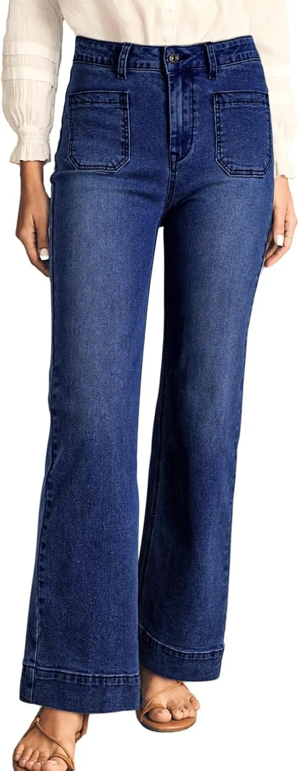 Женские джинсы Astylish с широкими штанинами, завышенной талией и карманами
Женские джинсы Astylish с широкими штанинами, завышенной талией и карманами