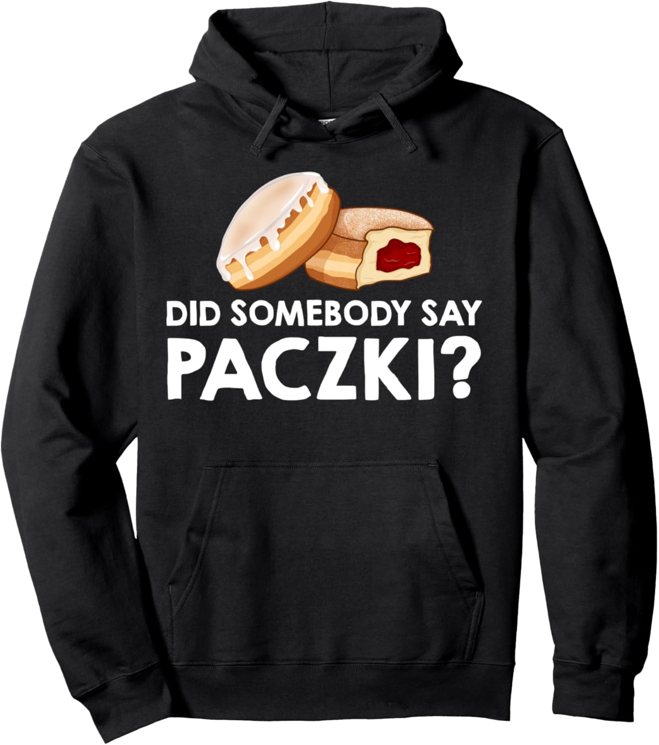 Худи с изображением польского пончика и отдела для польского десерта Donut Pack, черный
Худи с изображением польского пончика и отдела для польского десерта Donut Pack, черный