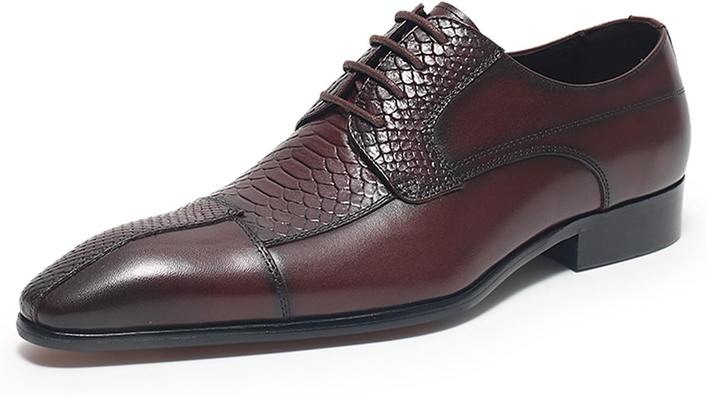 Мужские кожаные оксфорды Santimon - стильные, удобные классические дерби для деловых и свадебных мероприятий, красный
Мужские кожаные оксфорды Santimon - стильные, удобные классические дерби для деловых и свадебных мероприятий, красный