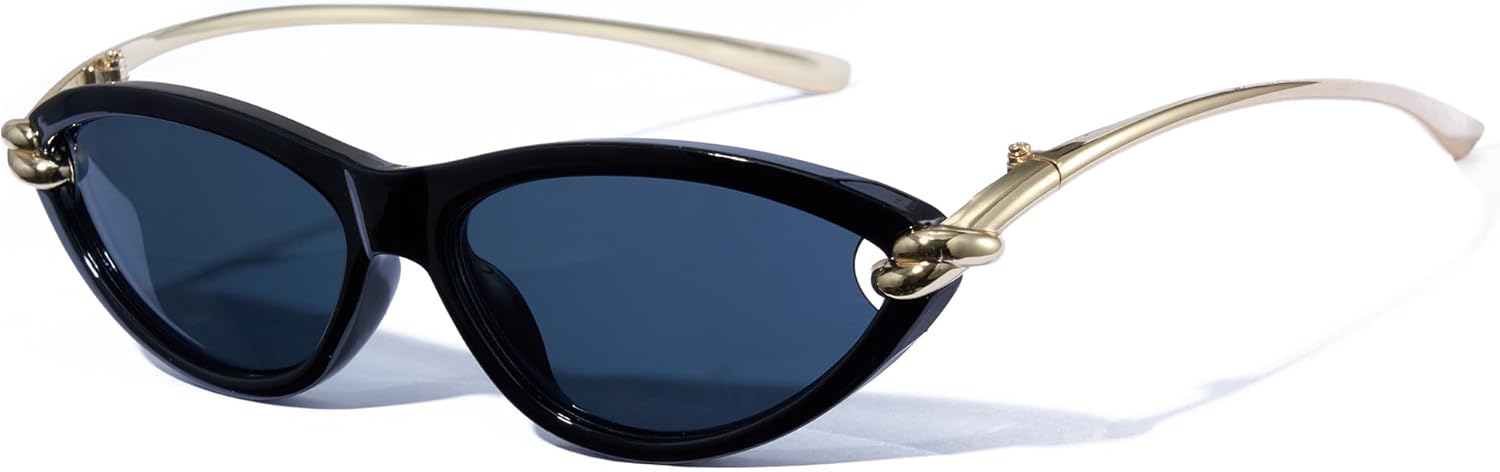 Женские солнцезащитные очки Cyxus овальной формы, защита от УФ-излучения, модные солнцезащитные очки для женщин, антибликовые, узкие, с металлическими дужками, 01-black Frame Black Lens 1344
Женские солнцезащитные очки Cyxus овальной формы, защита от УФ-излучения, модные солнцезащитные очки для женщин, антибликовые, узкие, с металлическими дужками, 01-black Frame Black Lens 1344