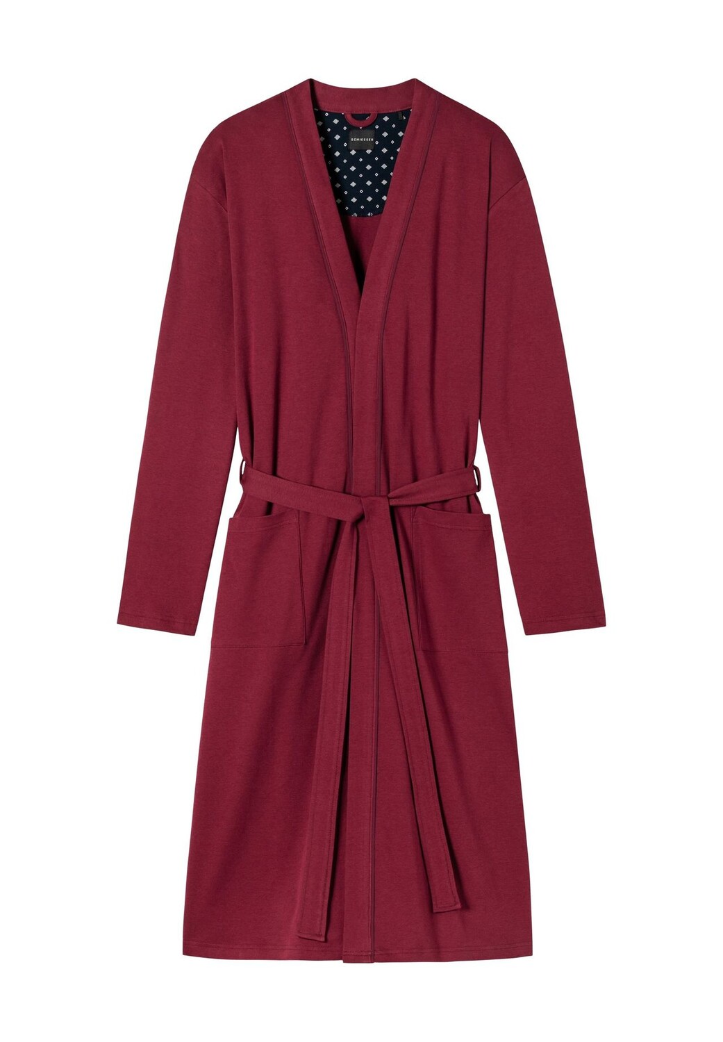 Мужской хлопковый халат в стиле кимоно SCHIESSER, бордовый
Мужской хлопковый халат в стиле кимоно SCHIESSER, бордовый