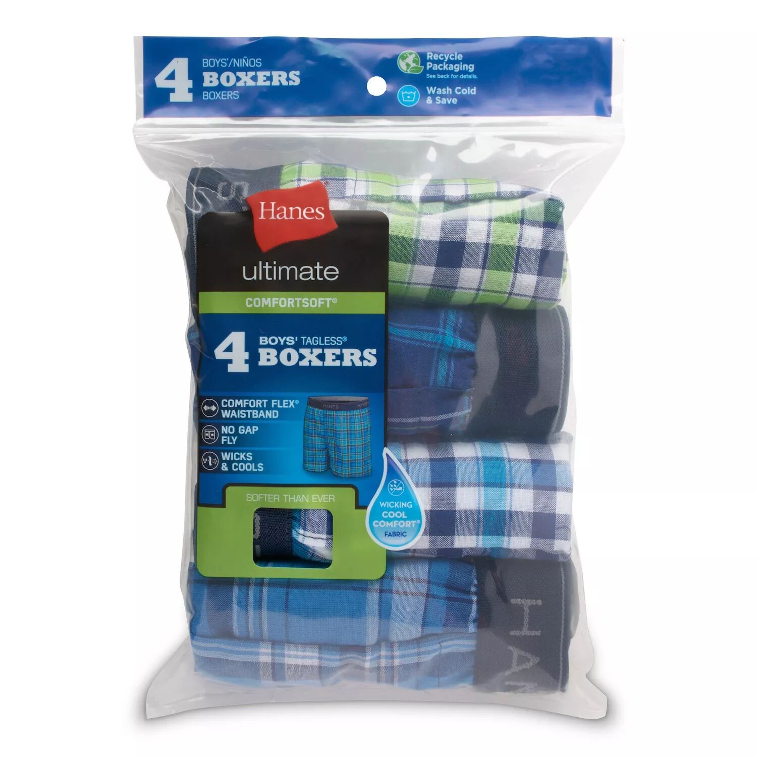 Комплект из 4 тканых боксеров Hanes Ultimate с поясом Comfort Flex Hanes, синий/зеленый
Комплект из 4 тканых боксеров Hanes Ultimate с поясом Comfort Flex Hanes, синий/зеленый