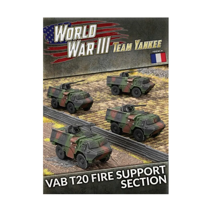 Секция огневой поддержки VAB T20, Team Yankee - World War III - French Army (1:100) (Plastic) 
Секция огневой поддержки VAB T20, Team Yankee - World War III - French Army (1:100) (Plastic)