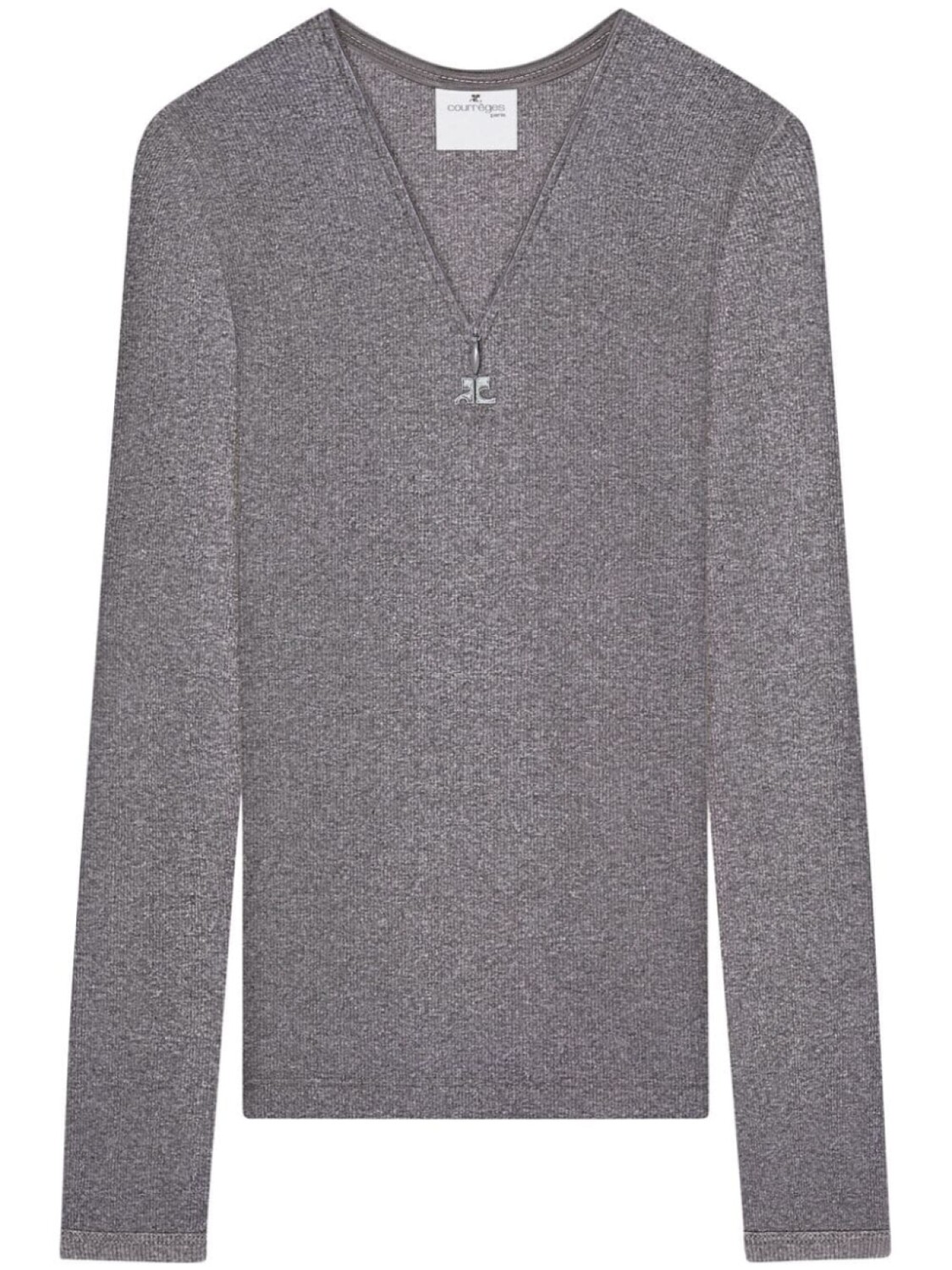 Courrèges футболка 90's с воротником на молнии, серый
Courrèges футболка 90's с воротником на молнии, серый