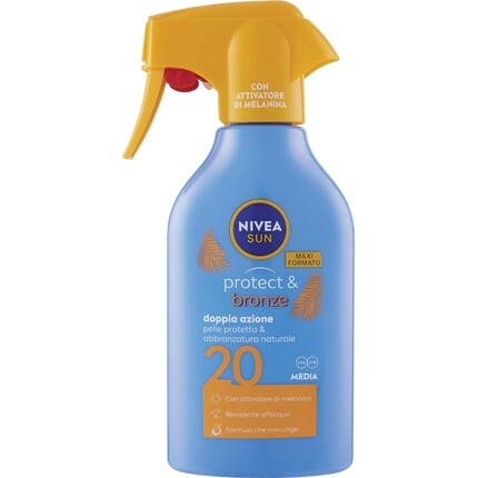 Nivea Солнцезащитный спрей Sun Maxi Protect & Bronze Spf 20 270 мл
Nivea Солнцезащитный спрей Sun Maxi Protect & Bronze Spf 20 270 мл