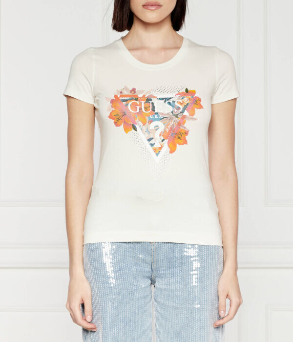 Футболка женская Guess Jeans с цветочным узором, бежевый
Футболка женская Guess Jeans с цветочным узором, бежевый