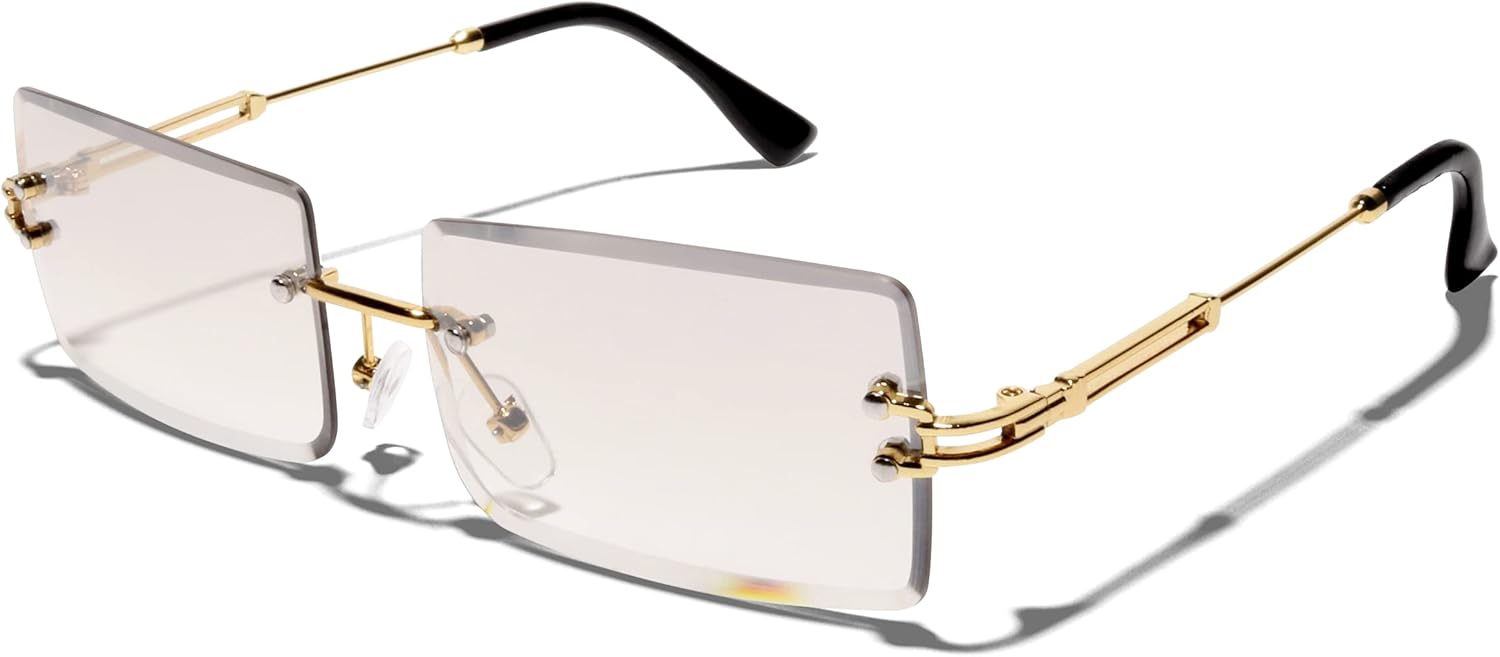 Солнцезащитные очки ShadyVEU в стиле ретро-винтаж, прямоугольные, в стиле Y2K, с градиентным покрытием, защитой от УФ-излучения UV400 и алмазной окантовкой, для мужчин и женщин, Gold Frame / Clear Lens
Солнцезащитные очки ShadyVEU в стиле ретро-винтаж, прямоугольные, в стиле Y2K, с градиентным покрытием, защитой от УФ-излучения UV400 и алмазной окантовкой, для мужчин и женщин, Gold Frame / Clear Lens