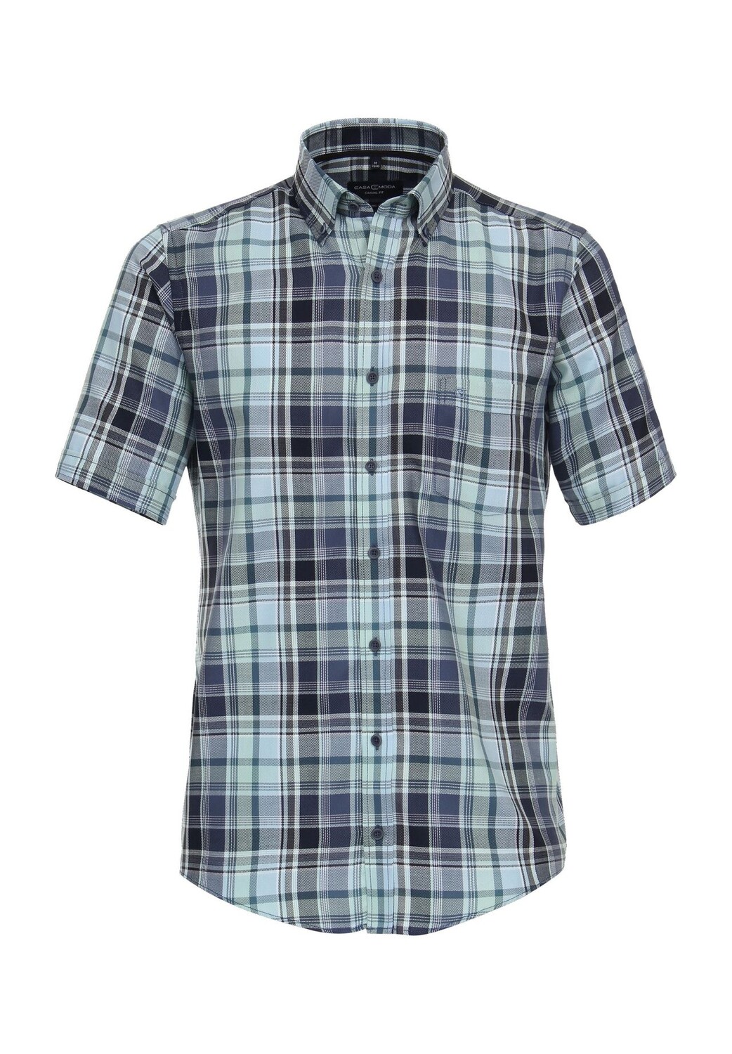 Повседневная мужская рубашка с коротким рукавом и воротником на пуговицах CASAMODA, цвет Aqua Bis
Повседневная мужская рубашка с коротким рукавом и воротником на пуговицах CASAMODA, цвет Aqua Bis