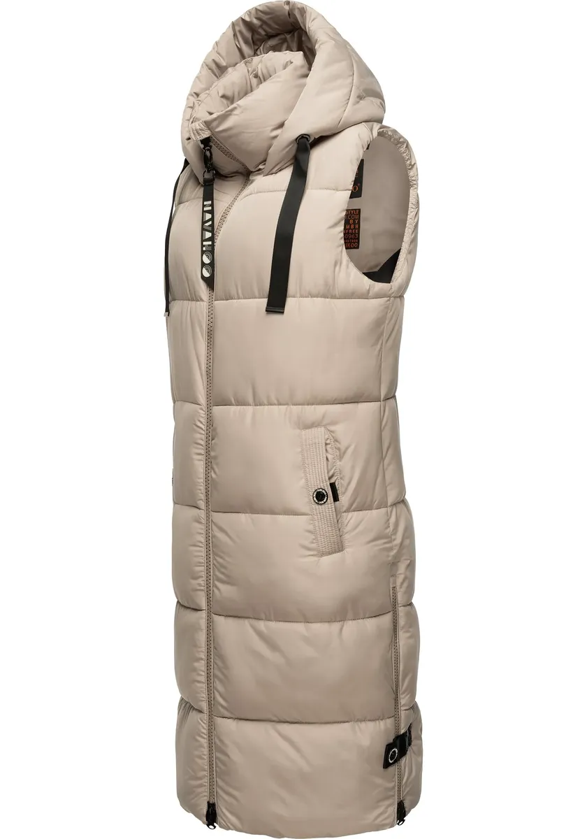 Стеганый жилет Navahoo "Schnuffelchen" (1 шт.), теплый женский уличный жилет длинный с капюшоном, коричневый
Стеганый жилет Navahoo "Schnuffelchen" (1 шт.), теплый женский уличный жилет длинный с капюшоном, коричневый