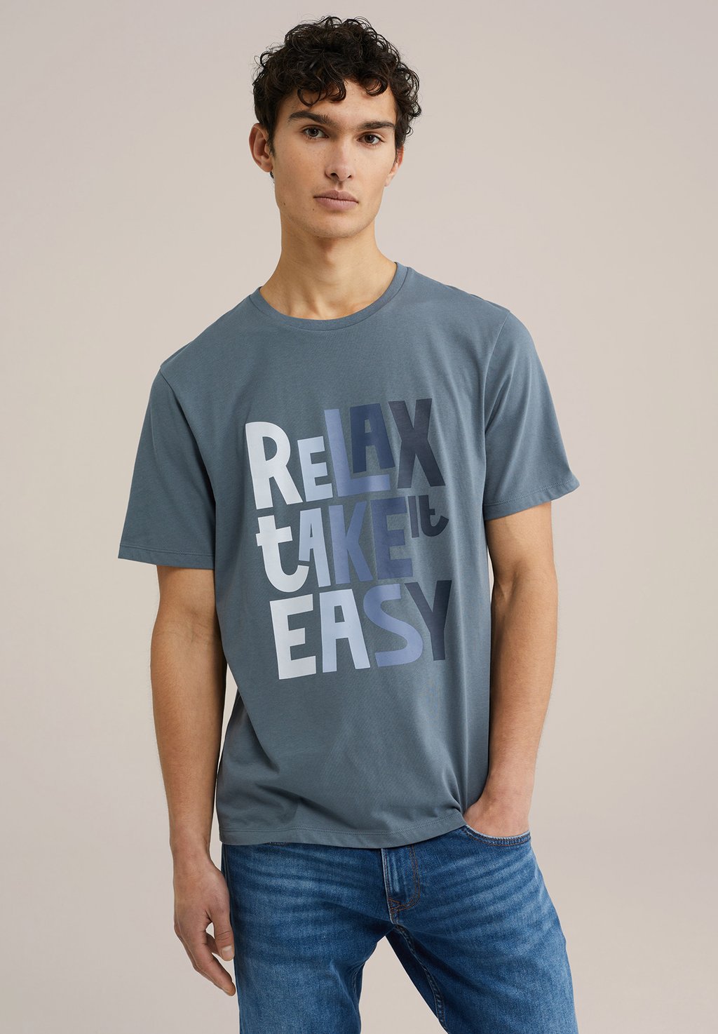 Футболка с принтом WE Fashion, сине-серый
Футболка с принтом WE Fashion, сине-серый