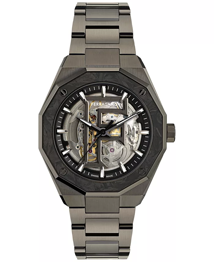 Мужские швейцарские автоматические часы Edge Skeleton с ионным покрытием Gunmetal на браслете 42mm Ferragamo
Мужские швейцарские автоматические часы Edge Skeleton с ионным покрытием Gunmetal на браслете 42mm Ferragamo