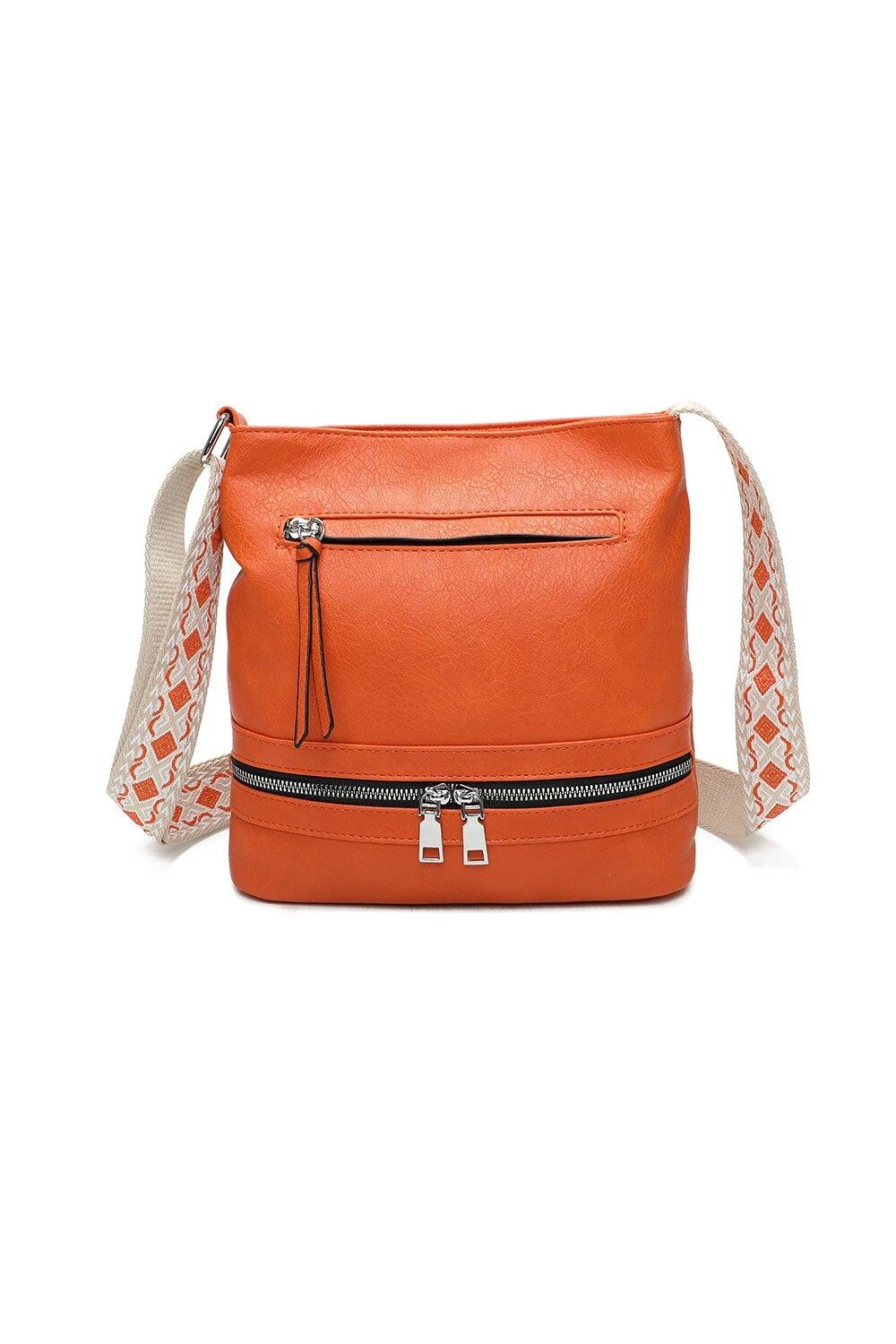 Сумка через плечо Ithnan из искусственной кожи с четырьмя молниями и холщовым ремешком Fontanella Fashion, оранжевый
Сумка через плечо Ithnan из искусственной кожи с четырьмя молниями и холщовым ремешком Fontanella Fashion, оранжевый