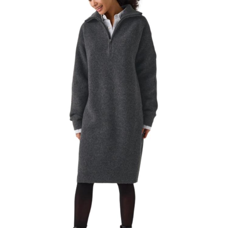 Женское длинное платье с длинными рукавами темно-серое UNIQLO
Женское длинное платье с длинными рукавами темно-серое UNIQLO