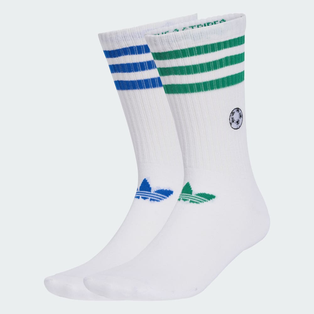 Носки Adidas Embroidered Soccer Crew Socks 2 Pairs, цвет White/Royal Blue/Semi Court Green
Носки Adidas Embroidered Soccer Crew Socks 2 Pairs, цвет White/Royal Blue/Semi Court Green