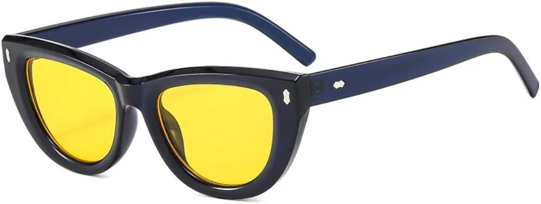 Солнцезащитные очки в стиле ретро с заклепками «кошачий глаз» для женщин, модные, роскошные, для мужчин и путешествий, с защитой от УФ-излучения UV400 TVTBBVV, Black Yellow
Солнцезащитные очки в стиле ретро с заклепками «кошачий глаз» для женщин, модные, роскошные, для мужчин и путешествий, с защитой от УФ-излучения UV400 TVTBBVV, Black Yellow