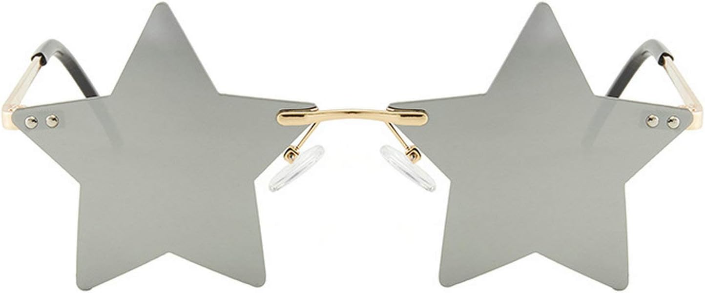 Солнцезащитные очки Willochra без оправы в форме звезды, прозрачные солнцезащитные очки для женщин/мужчин, очки для вечеринок, очень милые очки с пентаграммой, Silver Lens
Солнцезащитные очки Willochra без оправы в форме звезды, прозрачные солнцезащитные очки для женщин/мужчин, очки для вечеринок, очень милые очки с пентаграммой, Silver Lens