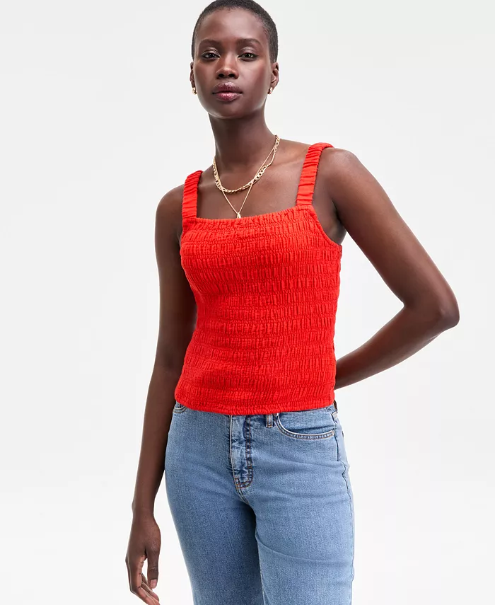 Женская хлопковая блуза с плиссировкой On 34th, красный
Женская хлопковая блуза с плиссировкой On 34th, красный