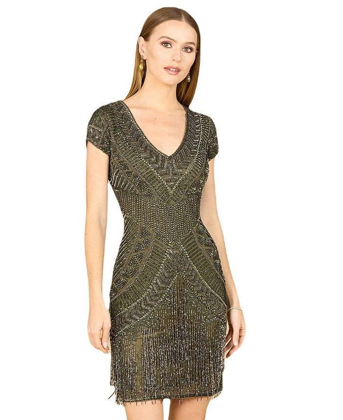 Женское короткое платье Brooklyn, расшитое бисером, с открытой спиной Lara, зеленый
Женское короткое платье Brooklyn, расшитое бисером, с открытой спиной Lara, зеленый