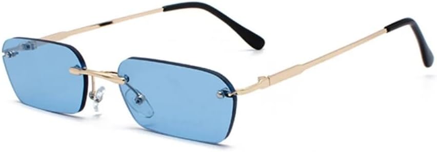 Солнцезащитные очки для мужчин и женщин - защита UV400 - без оправы, металлические петли, градиентные линзы, для занятий спортом на открытом воздухе и вождения DSVIGF, Gold-blue
Солнцезащитные очки для мужчин и женщин - защита UV400 - без оправы, металлические петли, градиентные линзы, для занятий спортом на открытом воздухе и вождения DSVIGF, Gold-blue