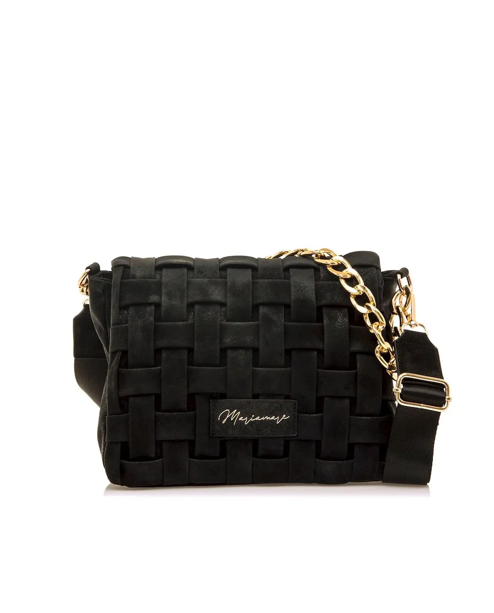 Женская сумка-бандо с деталью из плетёной ленты Mariamare, черный
Женская сумка-бандо с деталью из плетёной ленты Mariamare, черный