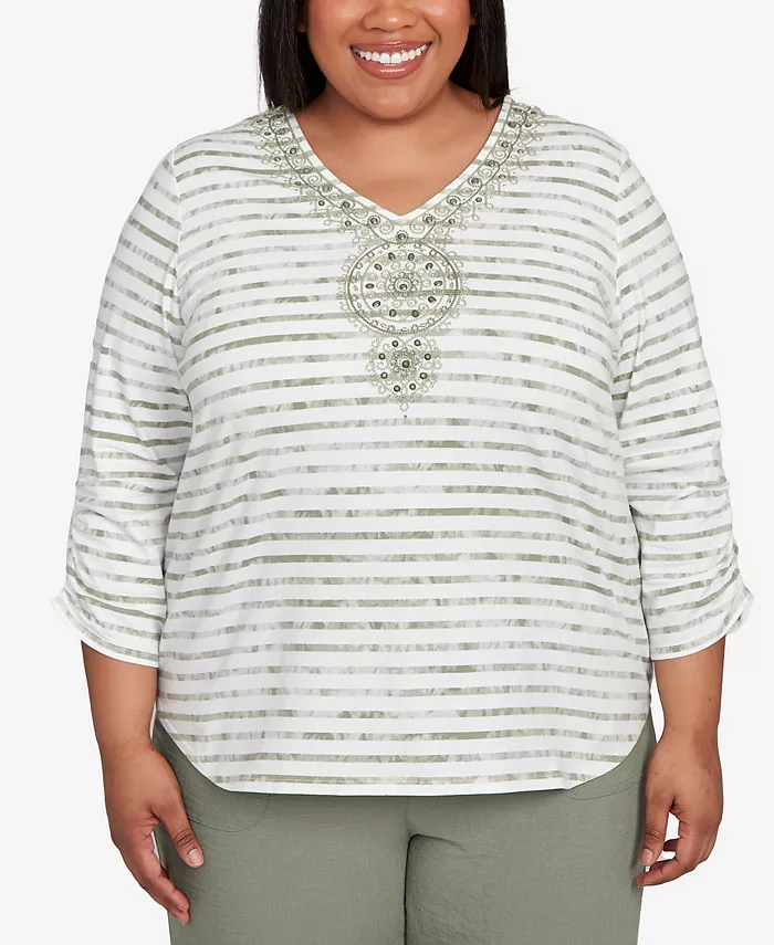 Топ размера плюс с текстурированным медальоном Copper Canyon Alfred Dunner, коричневый/бежевый
Топ размера плюс с текстурированным медальоном Copper Canyon Alfred Dunner, коричневый/бежевый