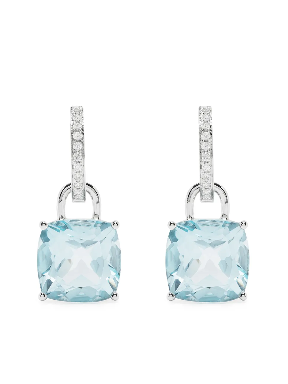 Серьги-кольца Kiki Classics из белого золота с топазом и бриллиантами Kiki McDonough, синий
Серьги-кольца Kiki Classics из белого золота с топазом и бриллиантами Kiki McDonough, синий